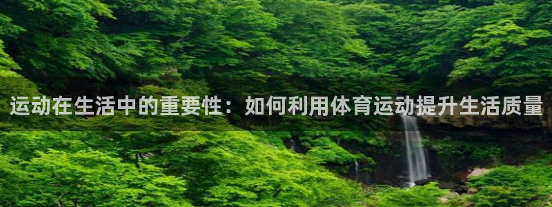 关键词：运动在生活中的重要性：如何利用体育运动提升生活质量